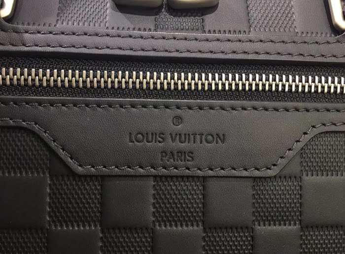 路易威登LV頂級原單N41019 黑色Avenue Soft公事包Damier Infini格紋皮革 YDH1070